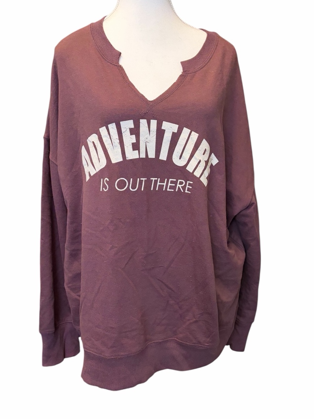 Adventure Graphic V-Notch Pullover Sweatershirt